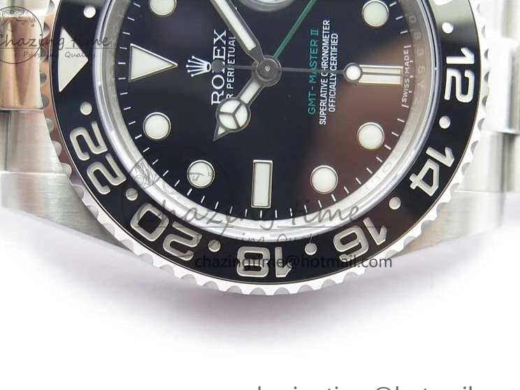 Master Black GMT A3186 Black Best II 116710LN Steel SS on Edition Bracelet 316L ROF Ceramic Dial 0422